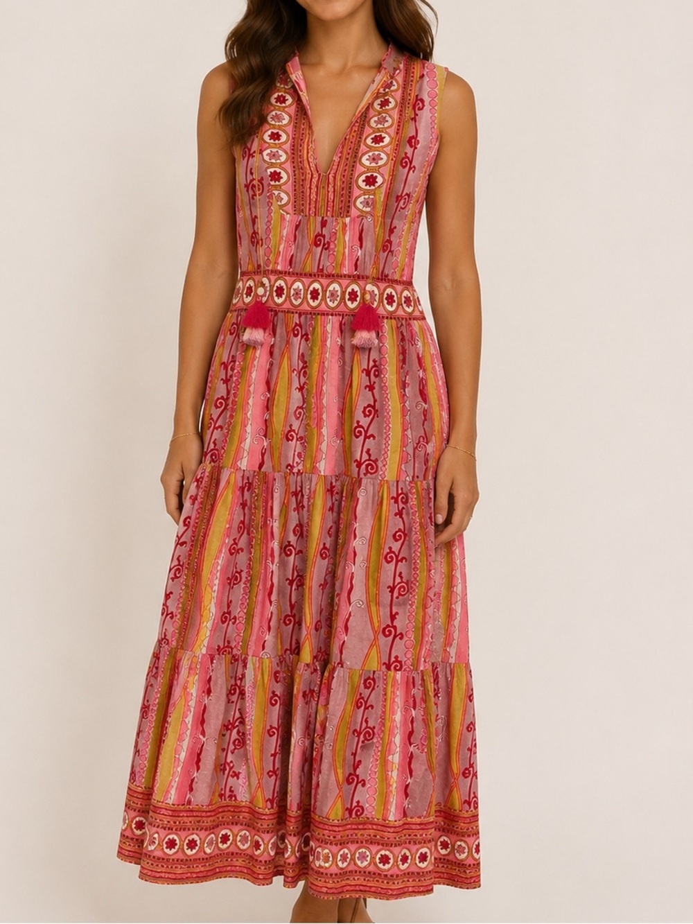 Bell by Alicia Bell Bohemian Printed Sleeveless Maxi Dress